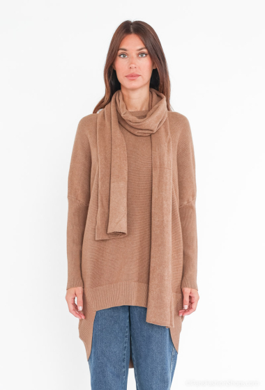 Wholesaler For Her Paris - Set knitwear tunic and scarf
