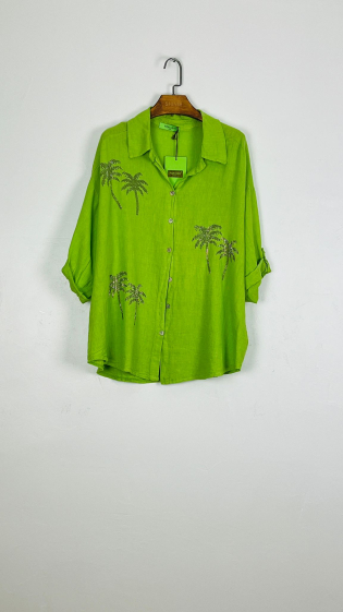 Wholesaler For Her Paris - Palm tree linen shirt