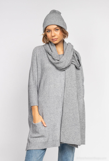 Wholesaler For Her Paris Grande Taille - Sweater/Sash/Hat Set