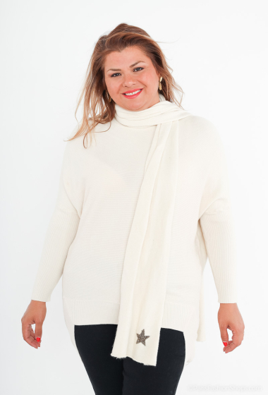 Wholesaler For Her Paris Grande Taille - Set knitwear tunic and scarf