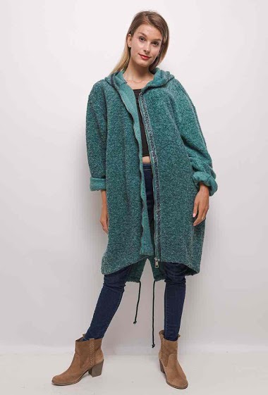 Mayorista For Her Paris Grande Taille - abrigo liso de gran tamaño