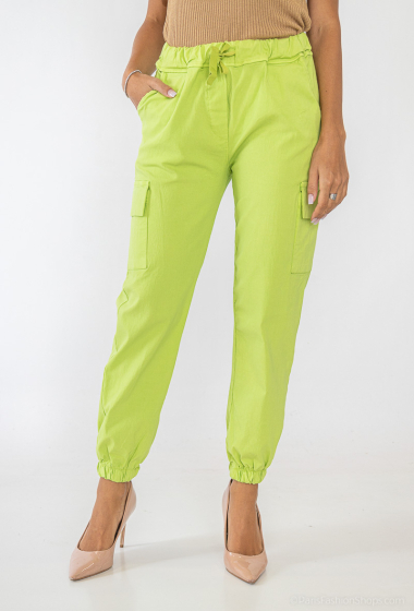 Wholesaler For Her Paris Grande Taille - Plain cargo pants in stretch cotton with a special wash