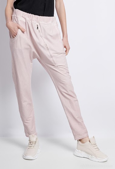 Wholesaler For Her Paris Grande Taille - Plain cotton sarouel pants