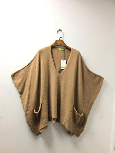 Wholesaler For Her Paris Grande Taille - V-neck knit poncho