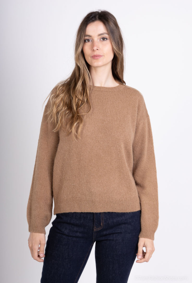 Grossiste For Her Paris Grande Taille - pull col rond baby alpaga
