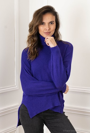 Großhändler For Her Paris Grande Taille - Übergroßer Pullover mit Rollkragen