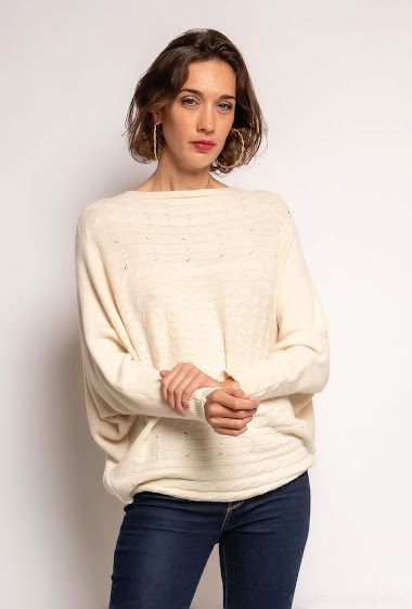 Grossistes For Her Paris Grande Taille - pull oversize uni