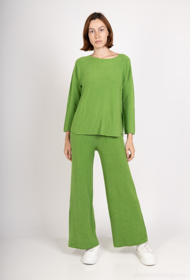 Großhändler For Her Paris Grande Taille - Übergroßer, nahtloser Pullover, einfarbig, Rundhalsausschnitt, lange Ärmel