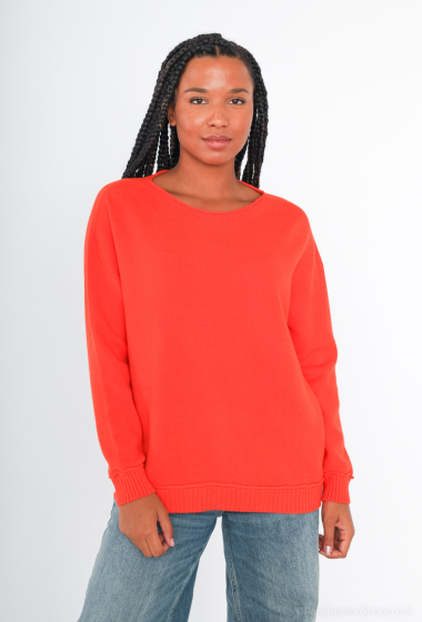 Grossiste For Her Paris Grande Taille - Pull uni manches longues