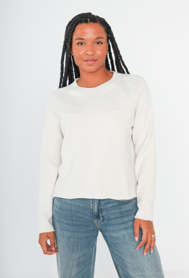 Grossiste For Her Paris Grande Taille - Pull uni manches longues