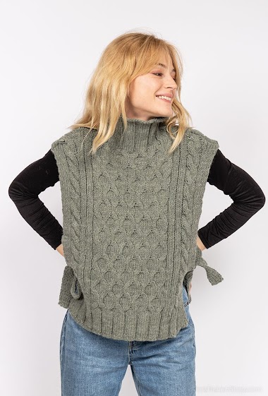 Wholesaler For Her Paris Grande Taille - Plain oversized sweater in alpaca and wool