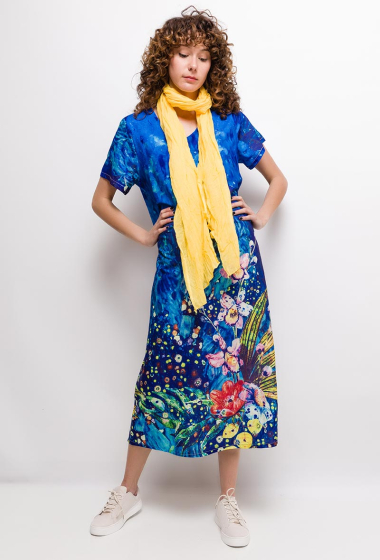 Wholesaler For Her Paris Grande Taille - Big size printed long dress LAUREEN