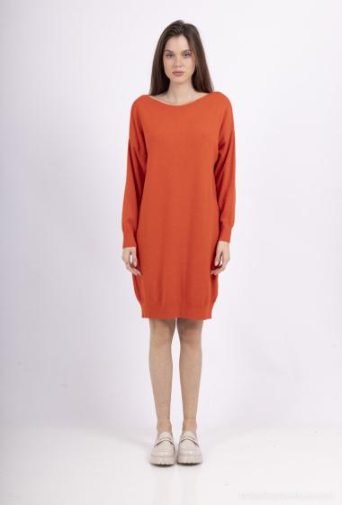 Wholesaler For Her Paris Grande Taille - Plain knit viscose dress