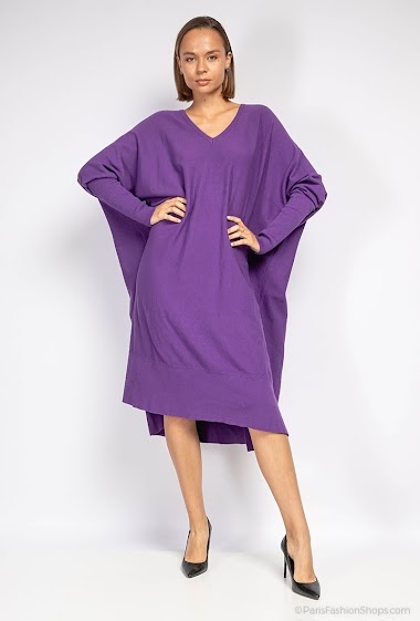 Grossiste For Her Paris Grande Taille - Robe oversize longue unie