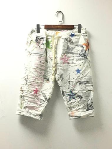 Großhändler For Her Paris Grande Taille - Shorts mit Baumwollprint