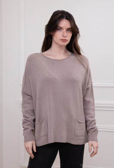 Grossiste For Her Paris Grande Taille - Top oversize en maille col rond