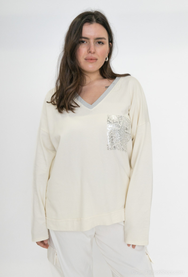 Wholesaler For Her Paris Grande Taille - Plain printed cotton top