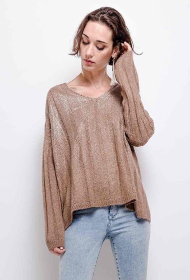 Wholesaler For Her Paris Grande Taille - plain knit top V neck