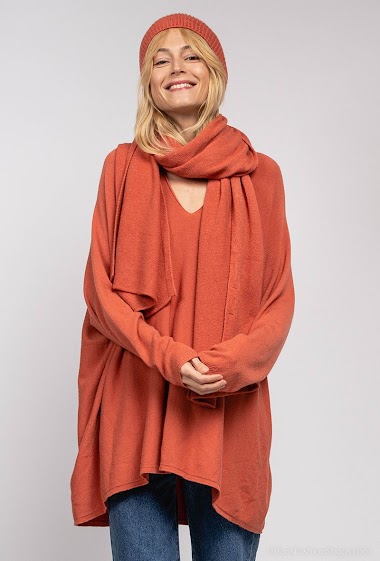 Wholesaler For Her Paris Grande Taille - Oversized V-neck knit tunic