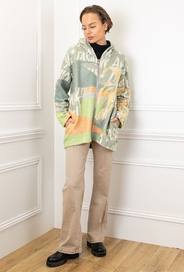 Wholesaler For Her Paris Grande Taille - Printed oversized jacket