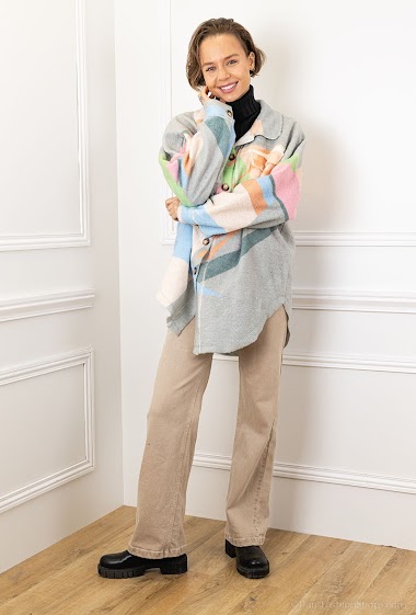 Wholesaler For Her Paris Grande Taille - Printed oversized jacket