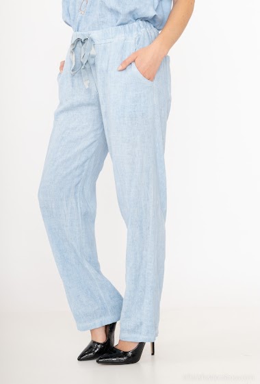 Plain linen trousers
