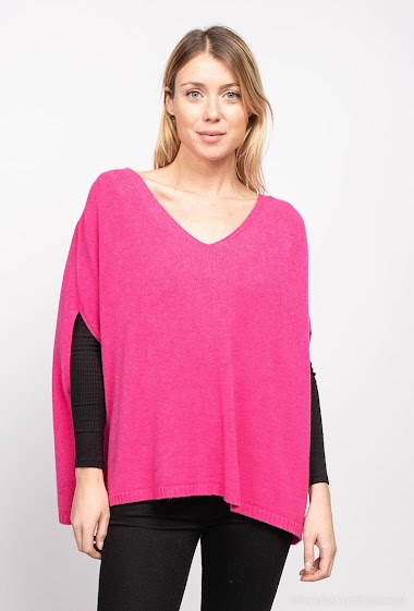 Grossiste For Her Paris - Poncho oversize en maille
