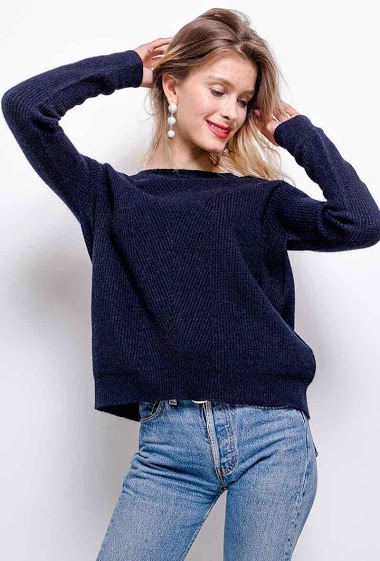 Wholesaler For Her Paris - plain ribbed sweater