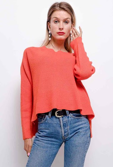 Wholesaler For Her Paris - Plain ribbed sweater