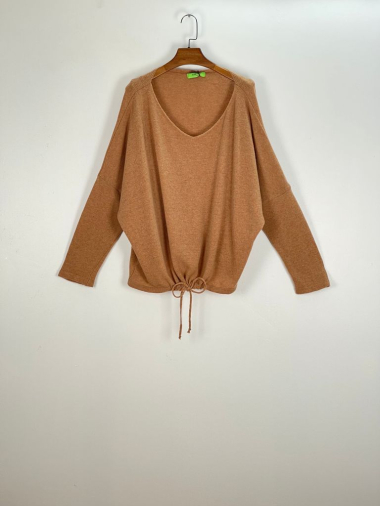 Großhändler For Her Paris - Unifarbener Woll-Oversize-Pulli Pullover