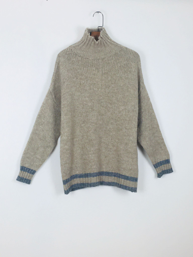 Wholesaler For Her Paris - Plain sweater with stripes