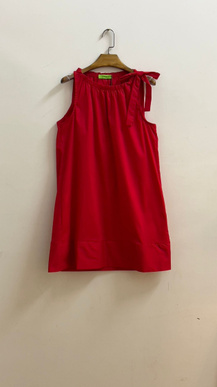 Wholesaler For Her Paris - plain tank dress 100% cotton