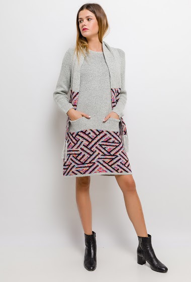 Wholesaler For Her Paris - Printed knit dress