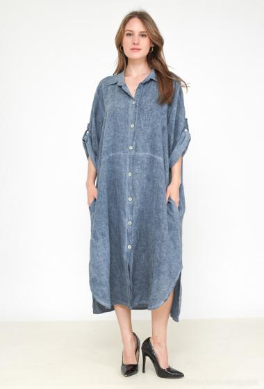 Wholesaler For Her Paris - long dress / long linen cardigan