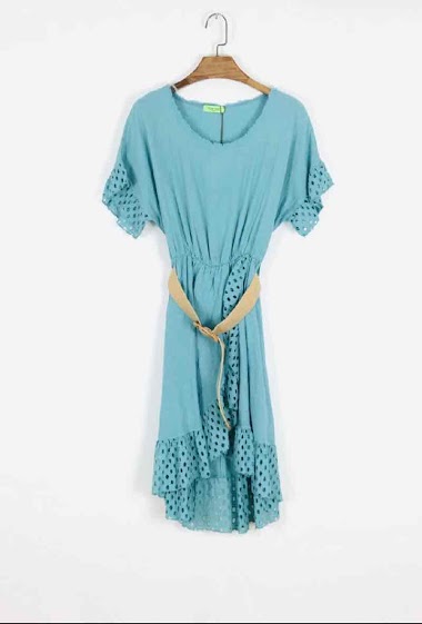 Wholesaler For Her Paris - Plain dress with belt
