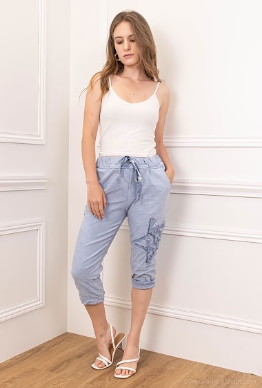 Wholesaler For Her Paris - Highly stretchy cotton crumpled shorts