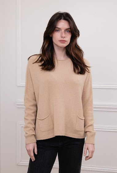 Grossistes For Her Paris - Top oversize en maille col rond