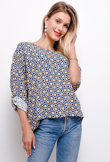 Wholesaler For Her Paris - printed oversized top