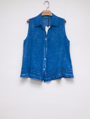 Wholesaler For Her Paris - Plain linen top/vest