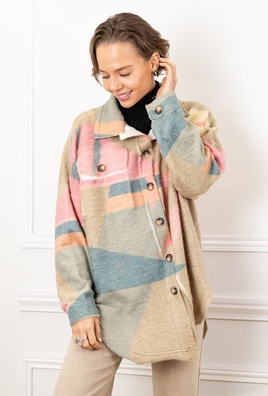 Wholesaler For Her Paris - Printed oversized jacket
