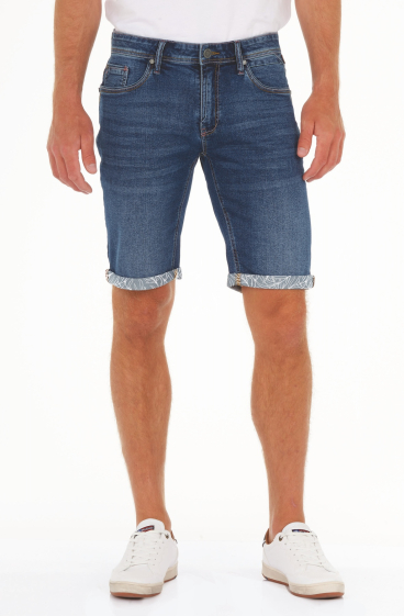 Wholesaler FRANCE DENIM - Stone stretch jean Bermuda shorts