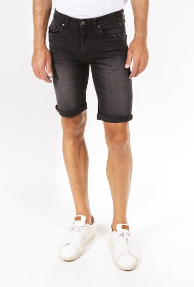 Wholesaler FRANCE DENIM - Bermuda Jeans Black Grey