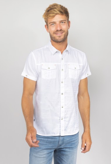 Wholesalers FRANCE DENIM - - LARGE SIZE - Dobby shirt
