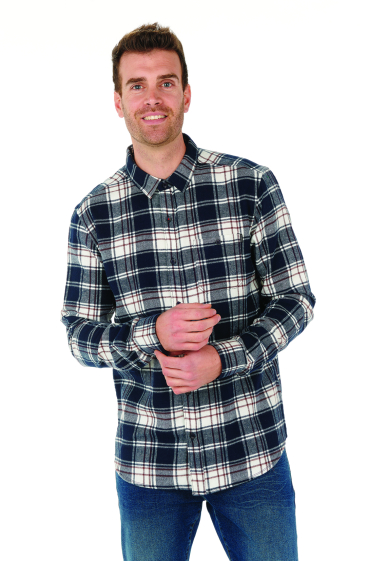 Wholesaler RMS 26 BY FRANCE DENIM - Checked Flannel Shirt