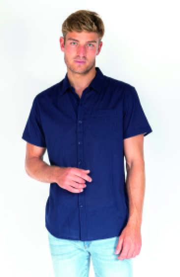 Wholesaler FRANCE DENIM - Plain cotton voile MC shirt