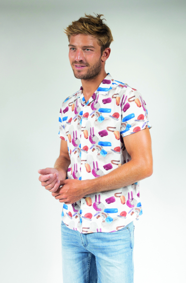 Wholesaler FRANCE DENIM - Viscose Paint Shirt