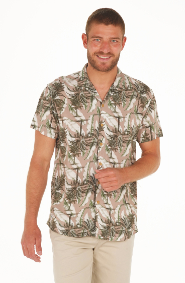 Wholesaler FRANCE DENIM - Viscose Palm Tree Shirt
