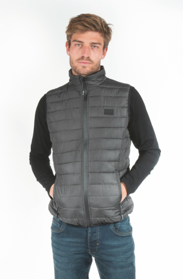 Wholesaler FRANCE DENIM - Heathered sleeveless down jacket