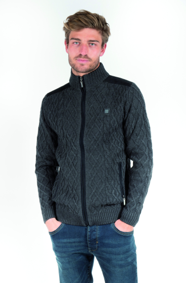 Wholesaler FRANCE DENIM - Empiect fancy mottled zip pocket vest