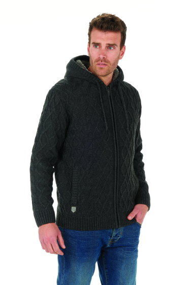 Wholesaler FRANCE DENIM - Hooded Sherpa Vest